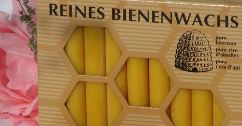 2 Pakete BAUMKERZEN aus 100% Imker-Bienenwachs. 40 Christbaum Kerzen. Höhe 10 cm